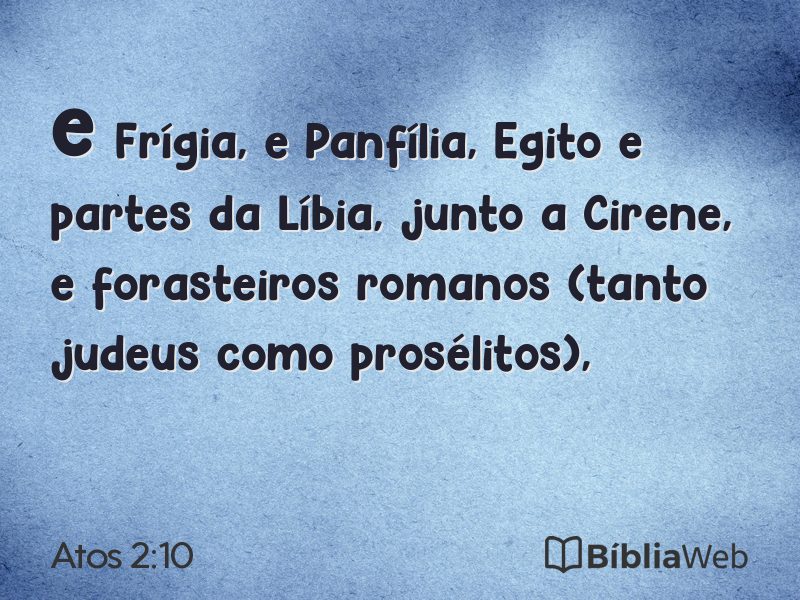 Atos 2:10 em imagem para compartilhar