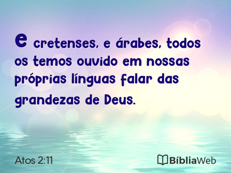 Atos 2:11 em imagem para compartilhar