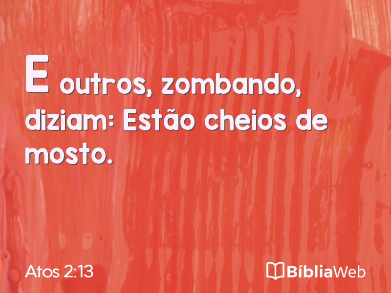 Atos 2:13 em imagem para compartilhar