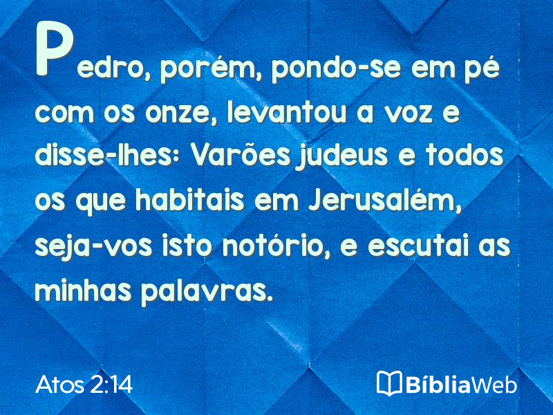 Atos 2:14 em imagem para compartilhar