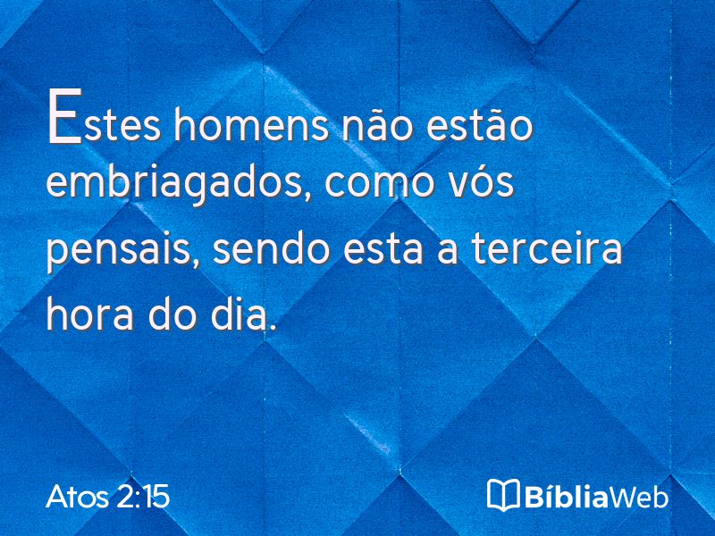 Atos 2:15 em imagem para compartilhar