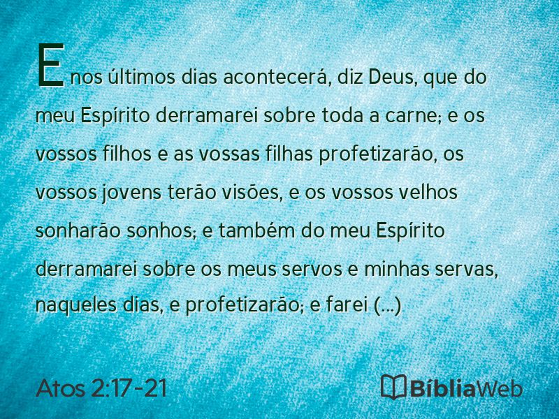 Atos 2:17-21 em imagem para compartilhar