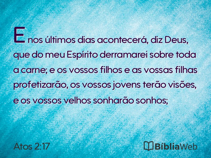 Atos 2:17 em imagem para compartilhar