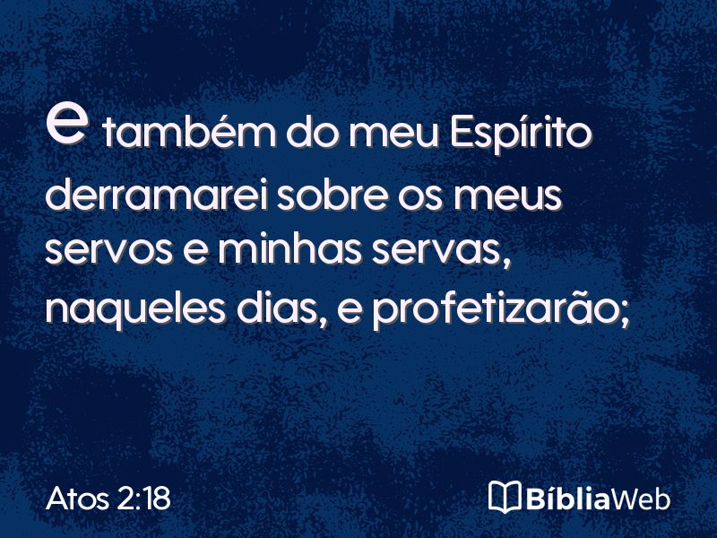Atos 2:18 em imagem para compartilhar
