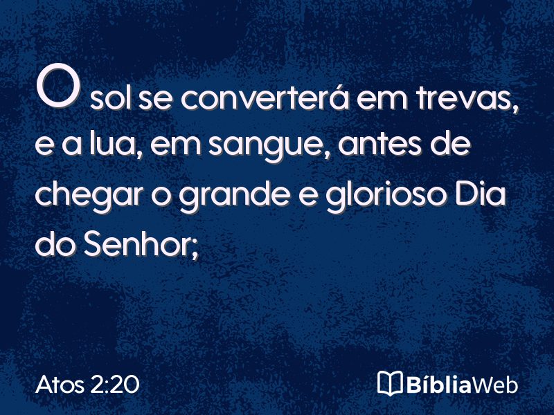 Atos 2:20 em imagem para compartilhar