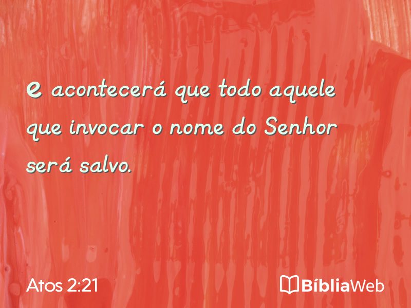Atos 2:21 em imagem para compartilhar