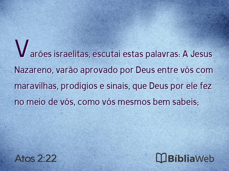 Atos 2:22 em imagem para compartilhar