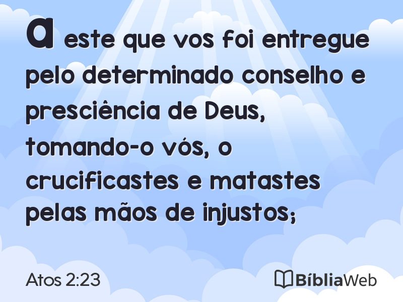 Atos 2:23 em imagem para compartilhar