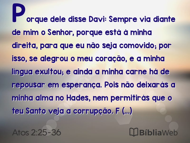 Atos 2:25-36 em imagem para compartilhar