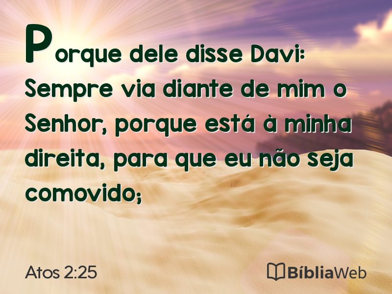 Atos 2:25 em imagem para compartilhar