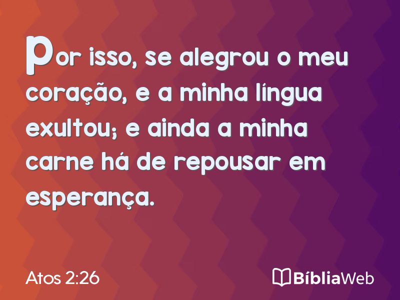 Atos 2:26 em imagem para compartilhar