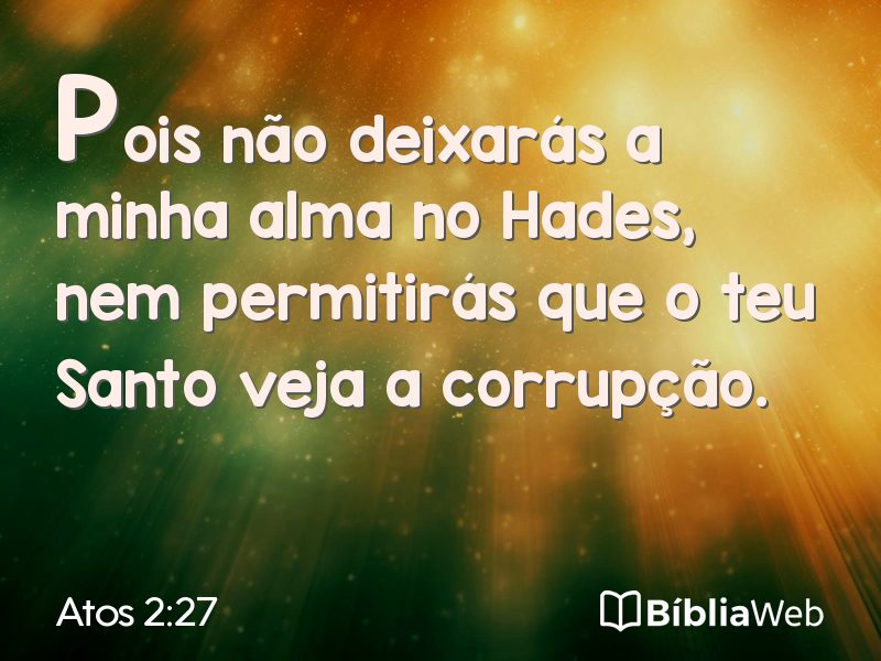 Atos 2:27 em imagem para compartilhar
