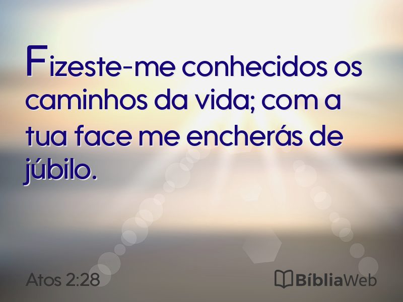 Atos 2:28 em imagem para compartilhar