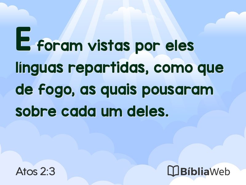 Atos 2:3 em imagem para compartilhar