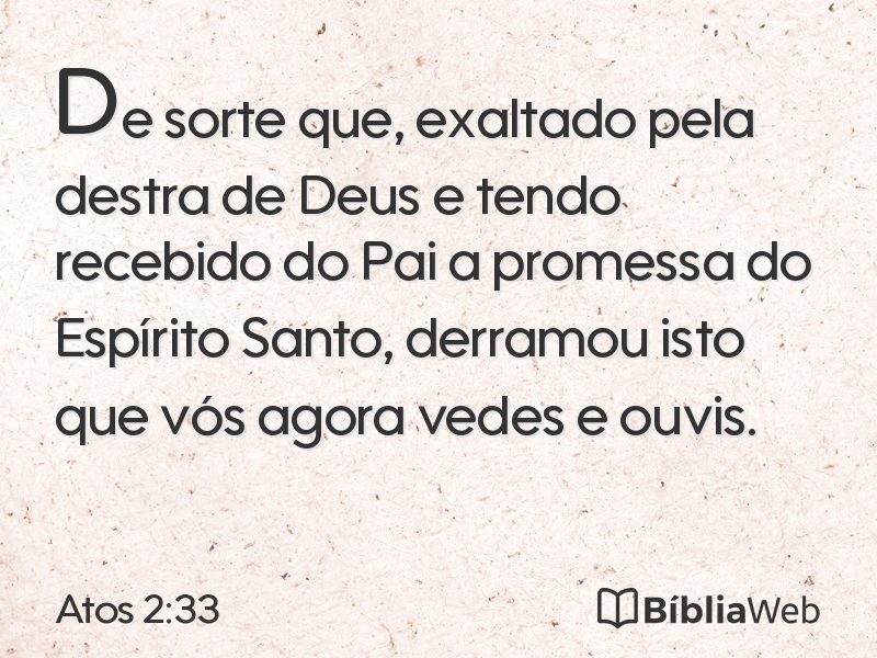 Atos 2:33 em imagem para compartilhar
