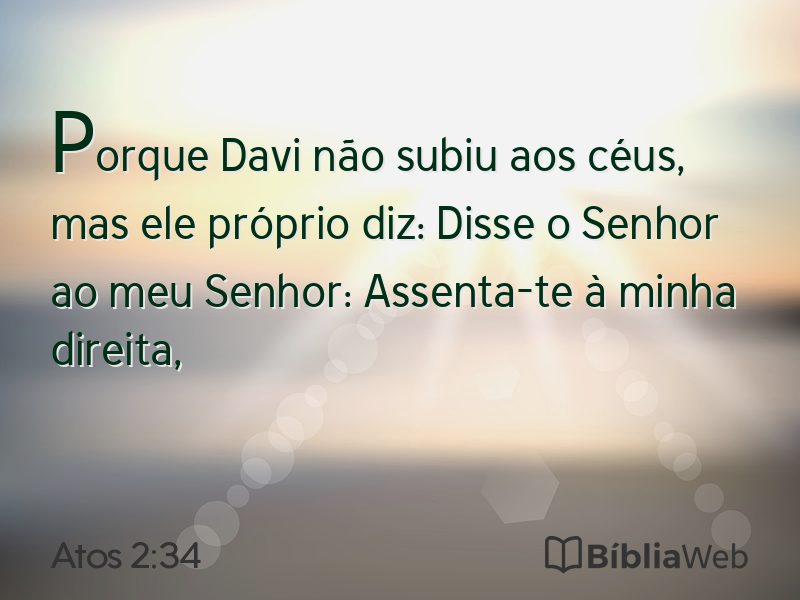Atos 2:34 em imagem para compartilhar