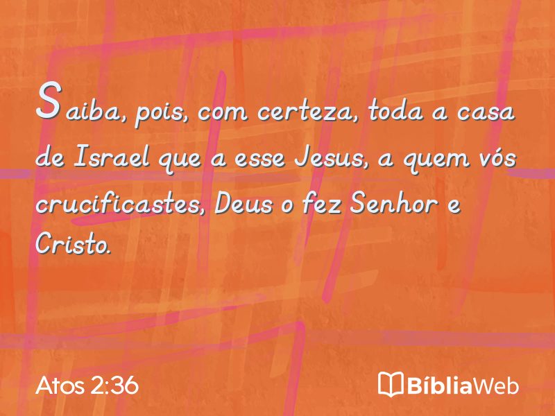 Atos 2:36 em imagem para compartilhar