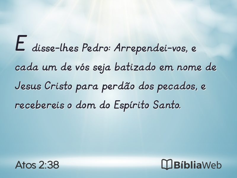 Atos 2:38 em imagem para compartilhar