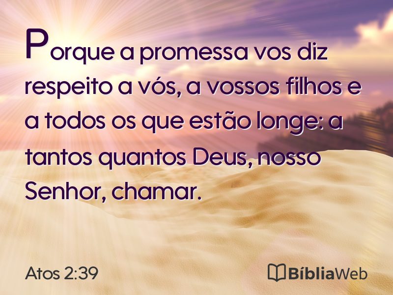 Atos 2:39 em imagem para compartilhar