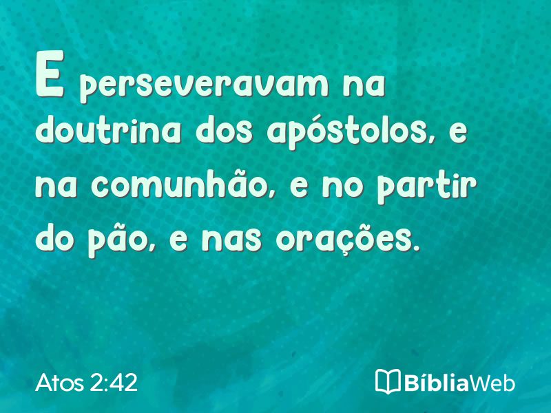Atos 2:42 em imagem para compartilhar