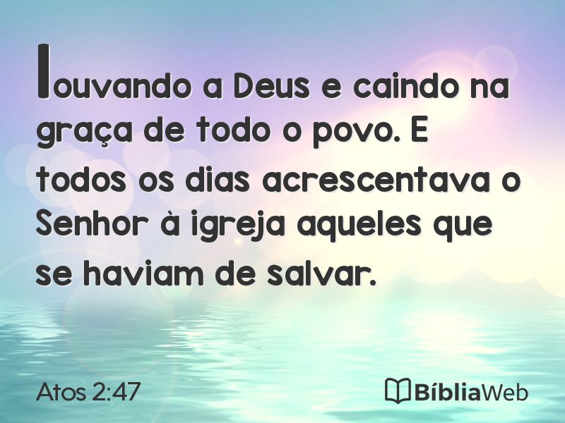 Atos 2:47 em imagem para compartilhar