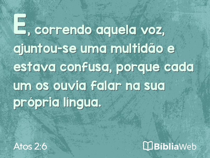 Atos 2:6 em imagem para compartilhar