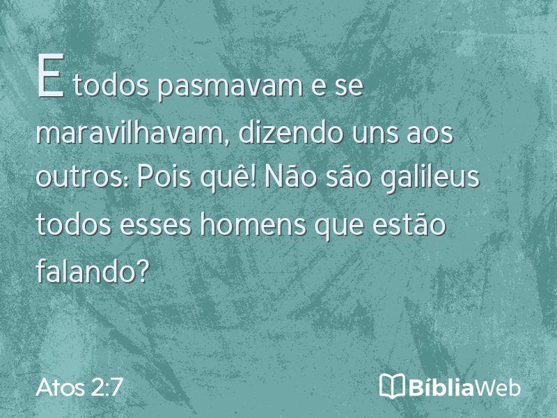Atos 2:7 em imagem para compartilhar