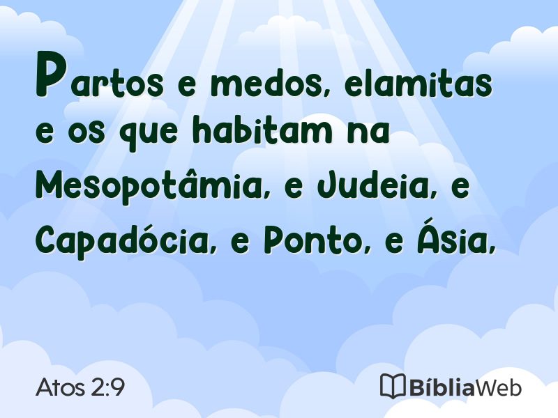 Atos 2:9 em imagem para compartilhar