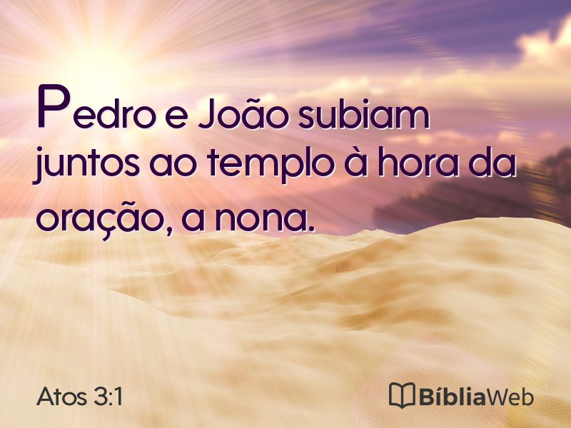 Atos 3:1 em imagem para compartilhar
