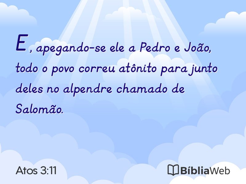 Atos 3:11 em imagem para compartilhar