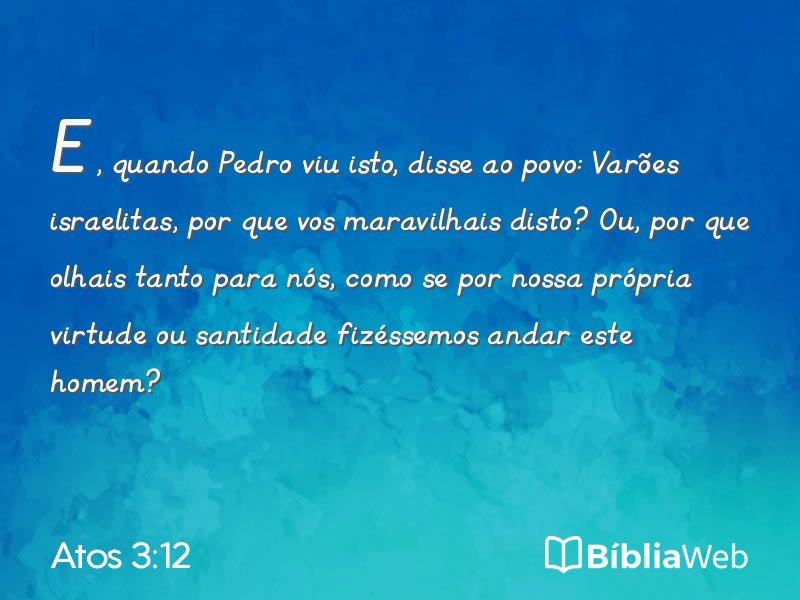 Atos 3:12 em imagem para compartilhar