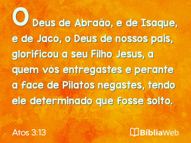 Atos 3:13 em imagem para compartilhar