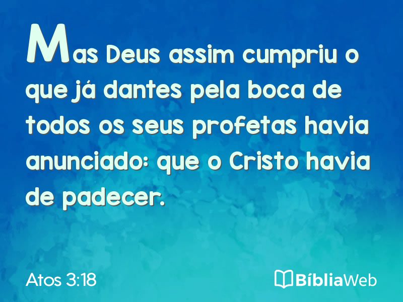 Atos 3:18 em imagem para compartilhar