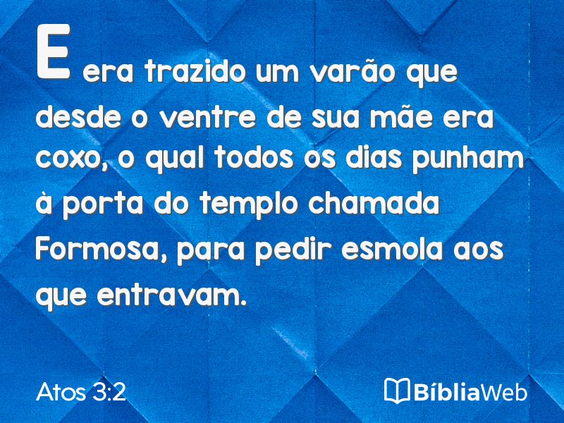 Atos 3:2 em imagem para compartilhar