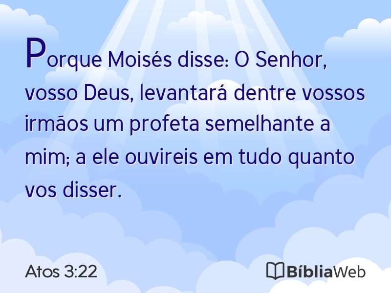 Atos 3:22 em imagem para compartilhar