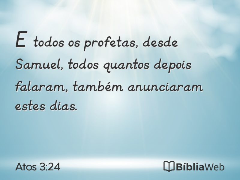 Atos 3:24 em imagem para compartilhar