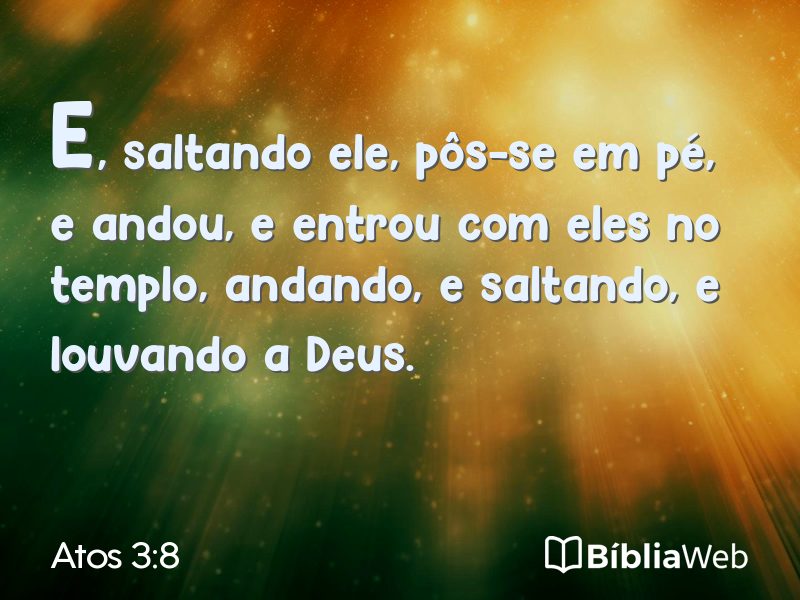Atos 3:8 em imagem para compartilhar