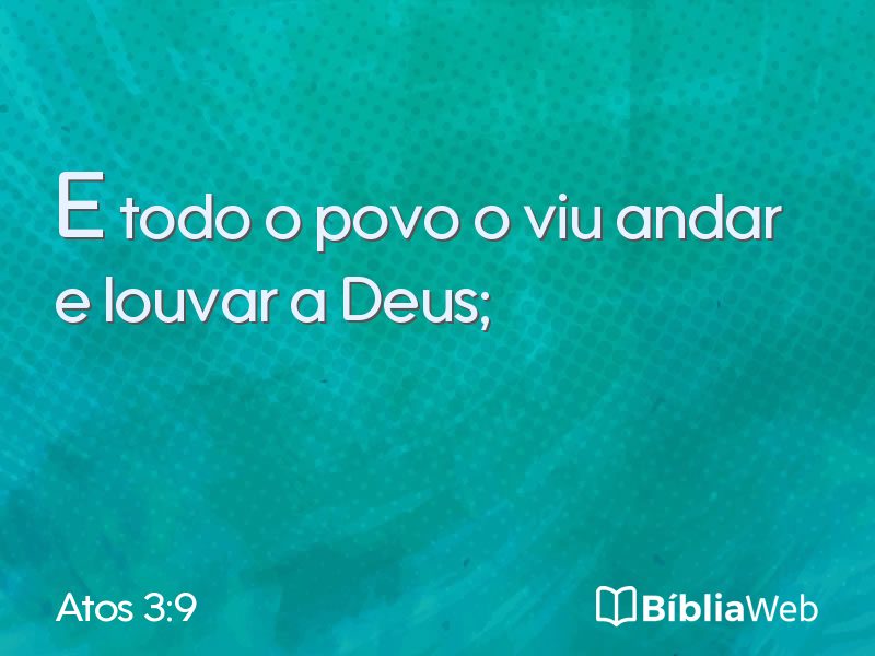 Atos 3:9 em imagem para compartilhar