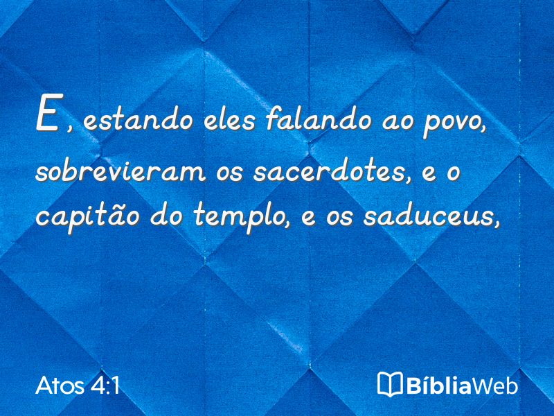 Atos 4:1 em imagem para compartilhar