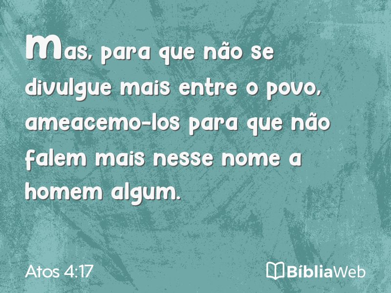 Atos 4:17 em imagem para compartilhar