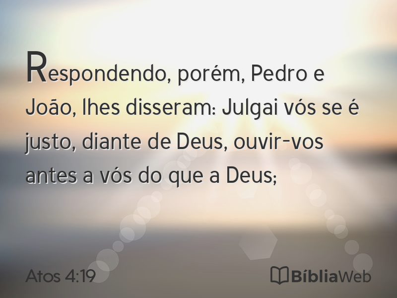 Atos 4:19 em imagem para compartilhar
