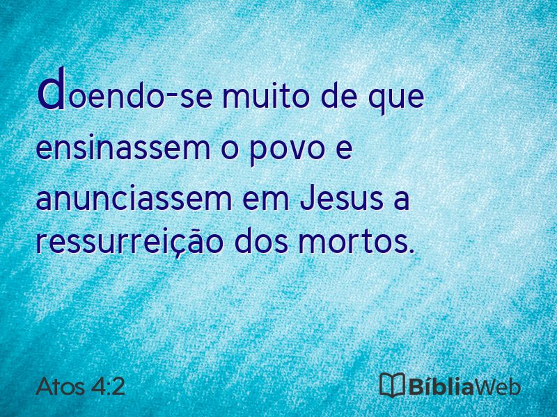 Atos 4:2 em imagem para compartilhar