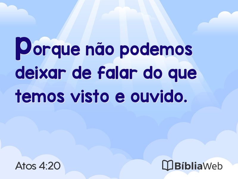 Atos 4:20 em imagem para compartilhar