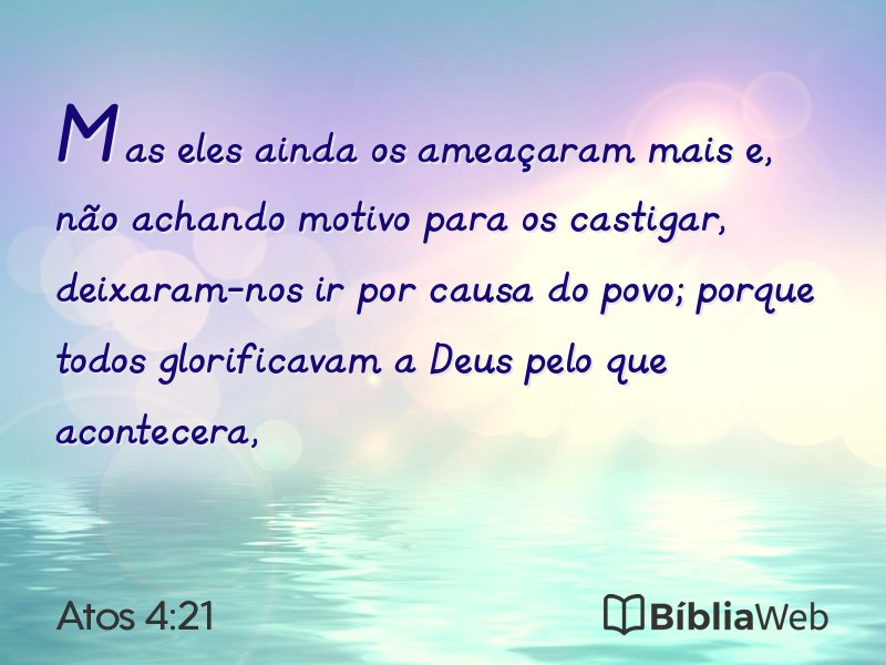 Atos 4:21 em imagem para compartilhar