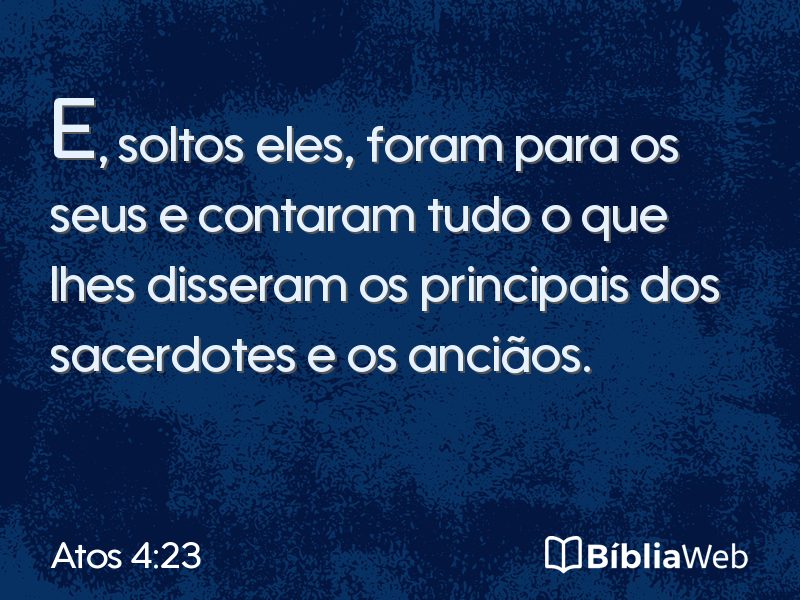 Atos 4:23 em imagem para compartilhar
