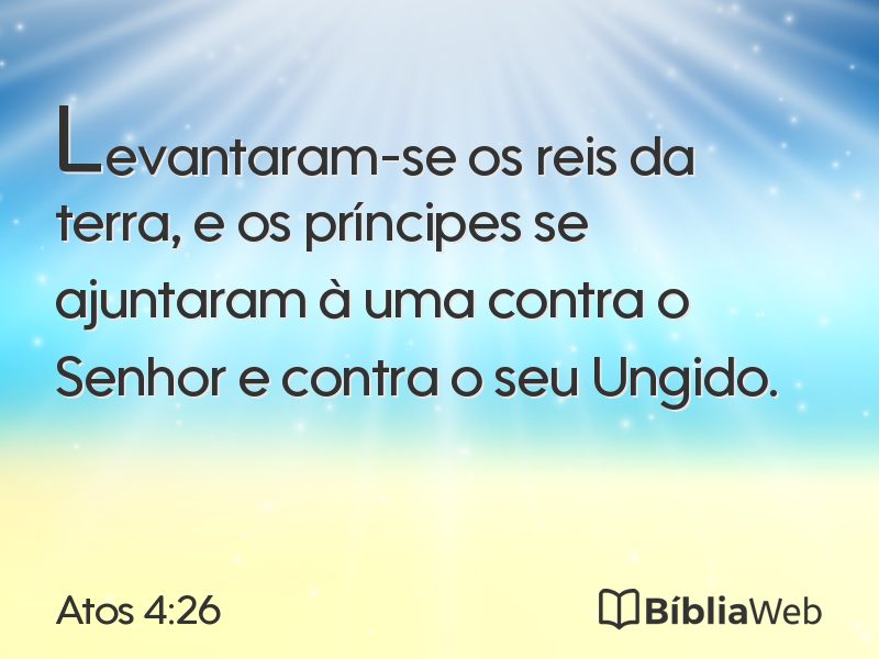 Atos 4:26 em imagem para compartilhar