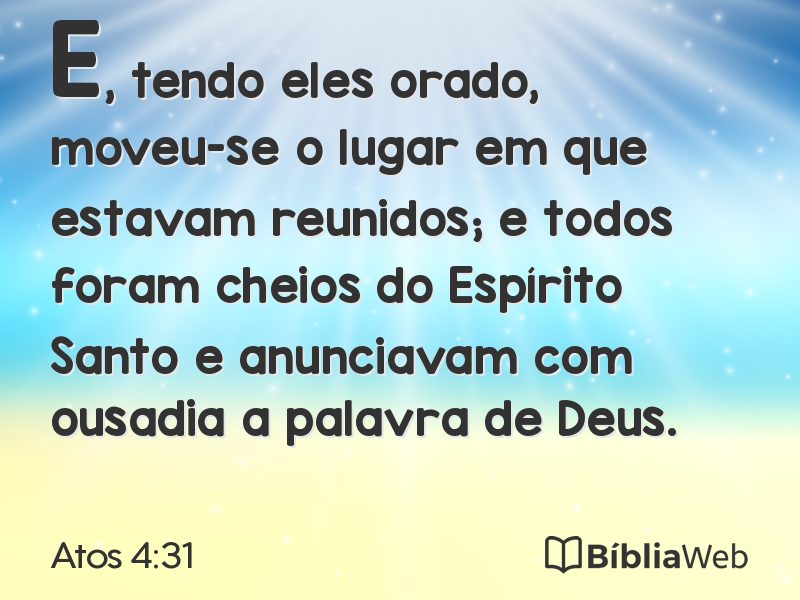 Atos 4:31 em imagem para compartilhar