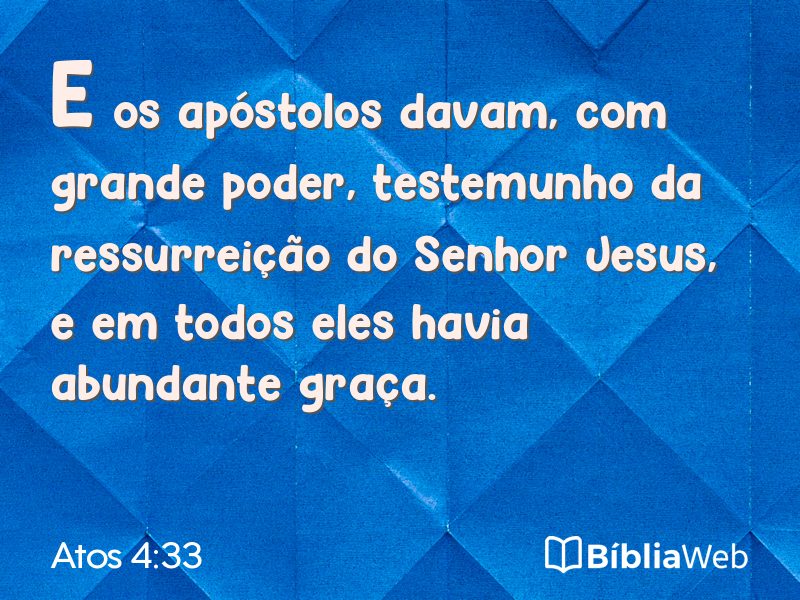 Atos 4:33 em imagem para compartilhar