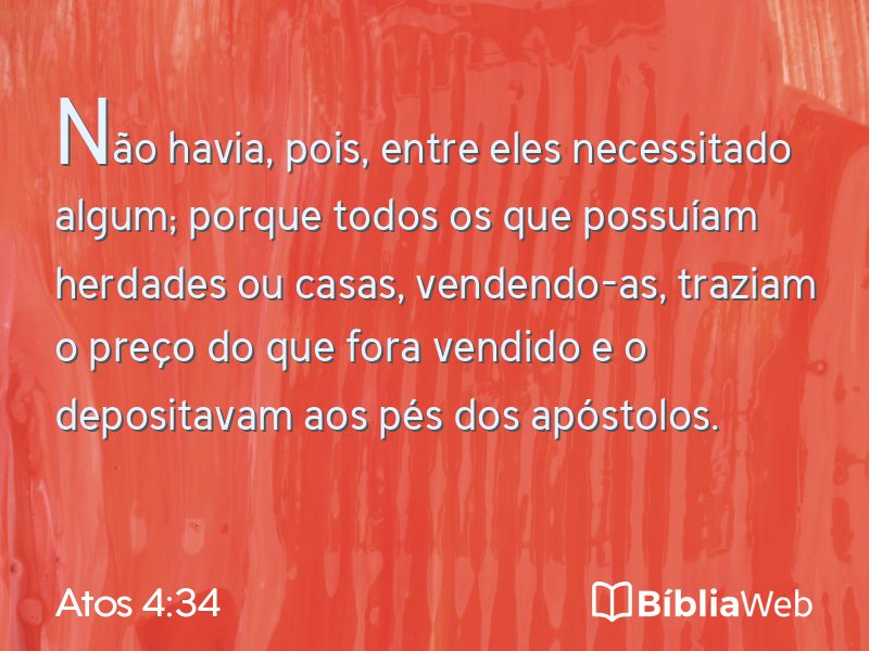 Atos 4:34 em imagem para compartilhar