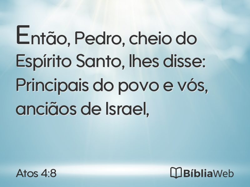 Atos 4:8 em imagem para compartilhar
